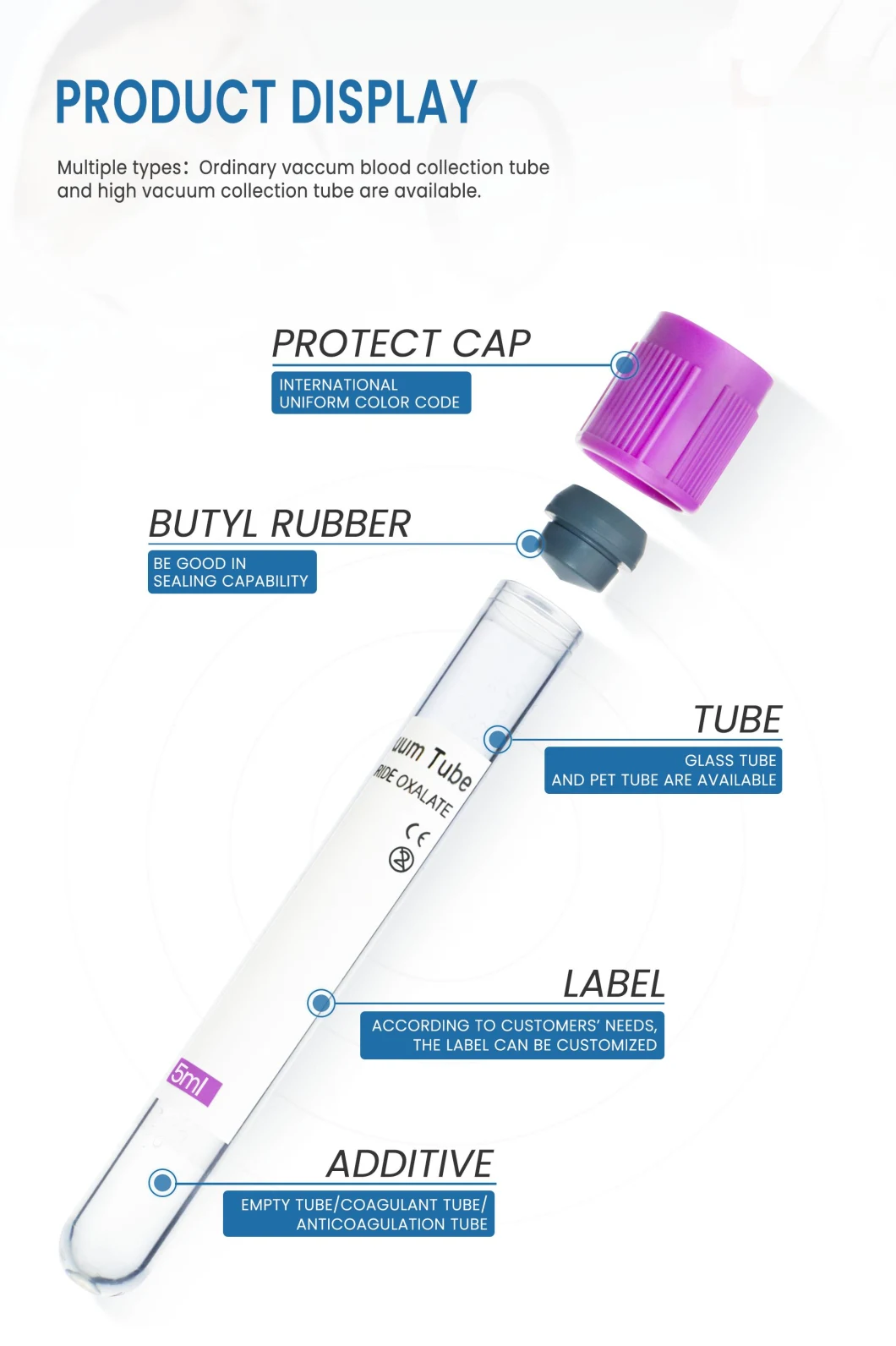 Weigao Medical Supply Disposable Blood Sample Tubes Manufacturers for Medical Disposable Use