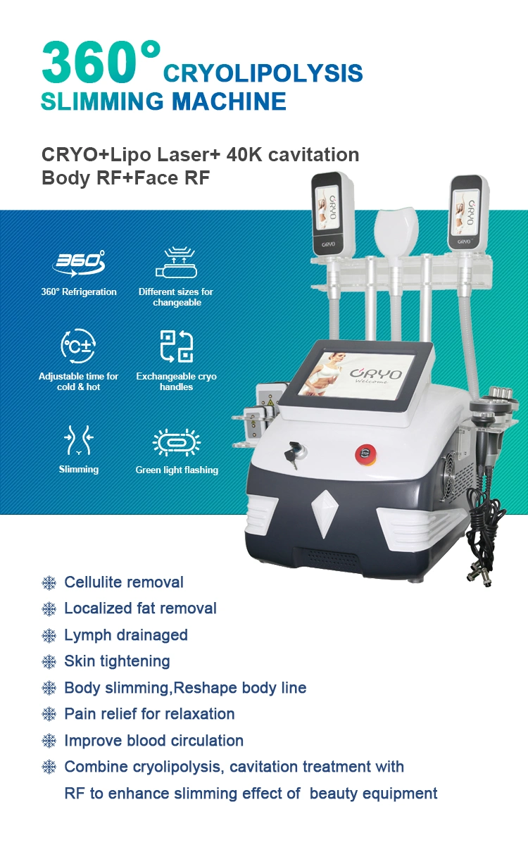 Vst-C1 Vesta Multifunctional 360 Cryolipolysis Cavitation Treatment with RF to Enhance Slimming of Beauty Equipment