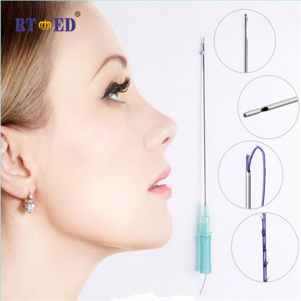 High Quality Eye Eyebrow Forehead Pdo Thread Blunt Sharp Needle 4D 6D Cog Thread Lifting