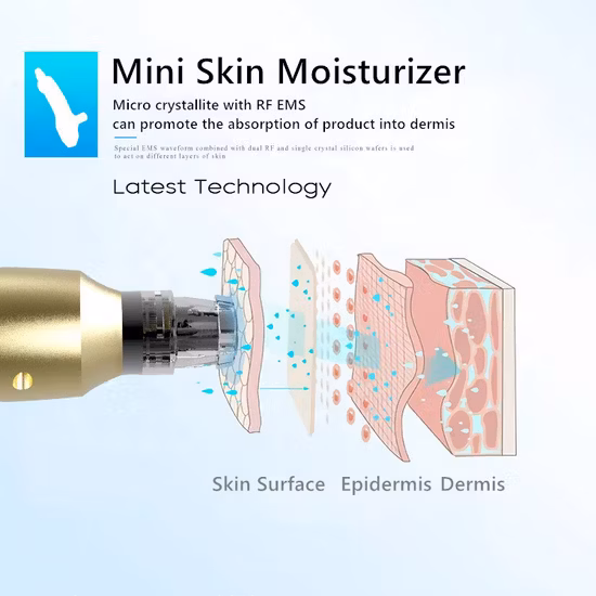 4MHz RF EMS Skin Microagulhamento 3 em 1 Meso Gun Derma Pen